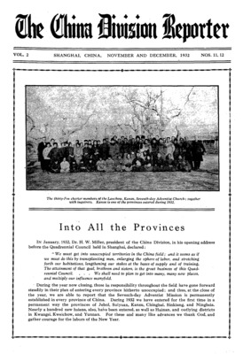 The China Division Reporter | November 1, 1932