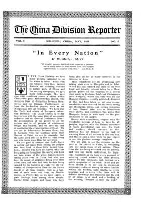 The China Division Reporter | May 1, 1935