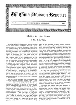The China Division Reporter | April 1, 1937