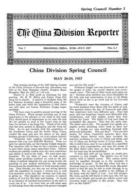 The China Division Reporter | June 1, 1937