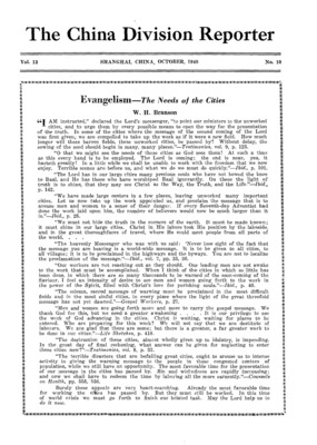 The China Division Reporter | October 1, 1948