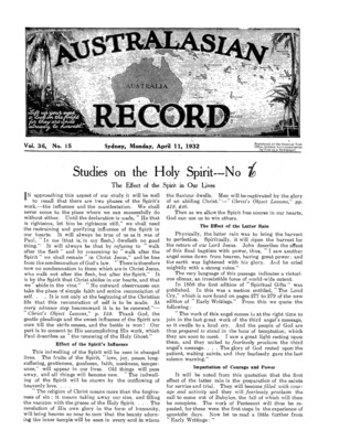 Australasian Record | April 11, 1932