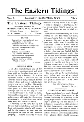 The Eastern Tidings | September 15, 1909