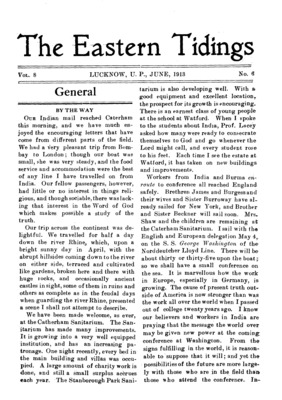 The Eastern Tidings | June 15, 1913