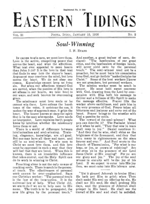 Eastern Tidings | January 15, 1926