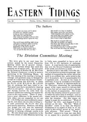 Eastern Tidings | February 1, 1926