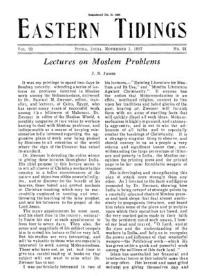 Eastern Tidings | November 1, 1927