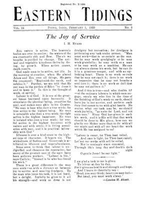 Eastern Tidings | February 1, 1929