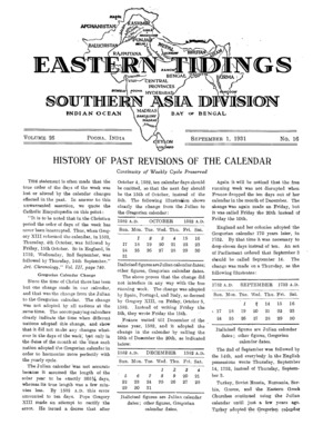 Eastern Tidings | September 1, 1931