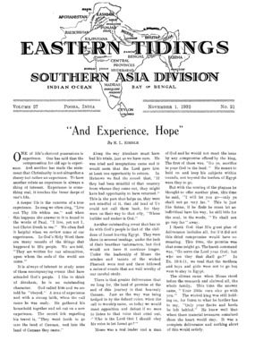 Eastern Tidings | November 1, 1932