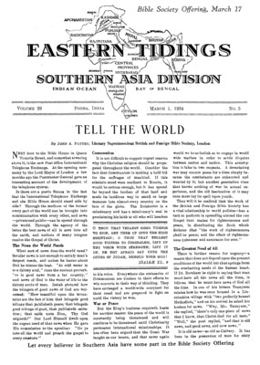 Eastern Tidings | March 1, 1934