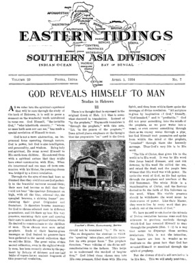 Eastern Tidings | April 1, 1934