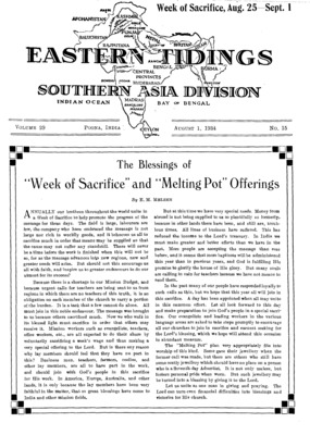 Eastern Tidings | August 1, 1934