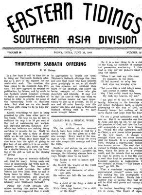 Eastern Tidings | June 15, 1943