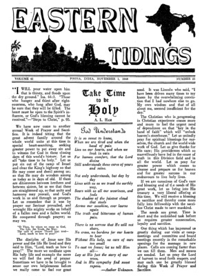 Eastern Tidings | November 1, 1946