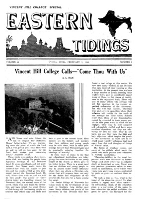 Eastern Tidings | February 1, 1949