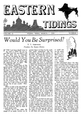 Eastern Tidings | March 1, 1950