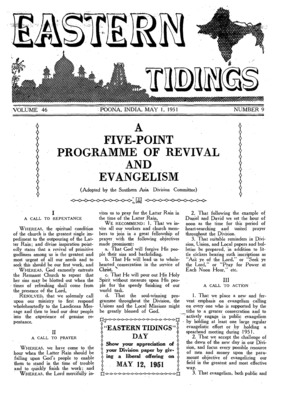 Eastern Tidings | May 1, 1951