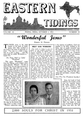 Eastern Tidings | October 1, 1951