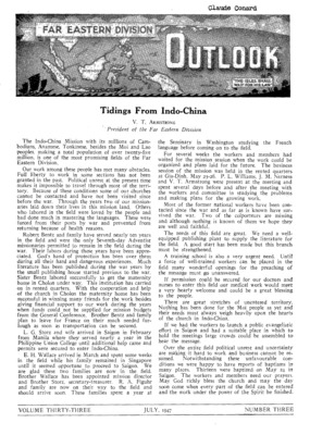Far Eastern Division Outlook | July 1, 1947