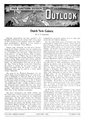Far Eastern Division Outlook | January 1, 1952