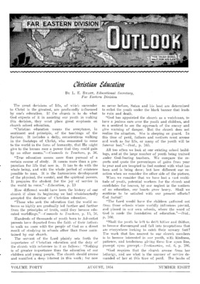 Far Eastern Division Outlook | August 1, 1954