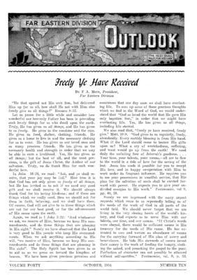 Far Eastern Division Outlook | October 1, 1954