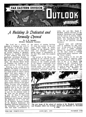 Far Eastern Division Outlook | January 1, 1959