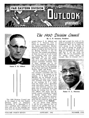 Far Eastern Division Outlook | January 1, 1961