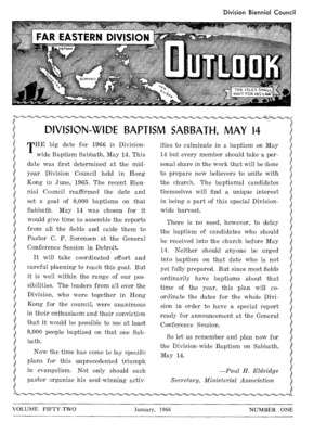 Far Eastern Division Outlook | January 1, 1966