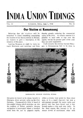 India Union Tidings | June 1, 1918