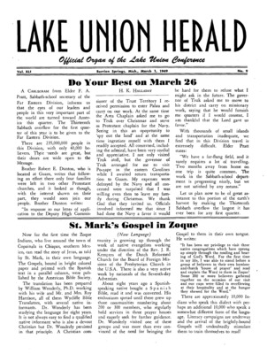 Lake Union Herald | March 1, 1949