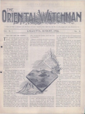 The Oriental Watchman | August 1, 1906