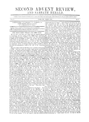 Second Advent Review, and Sabbath Herald | March 1, 1851