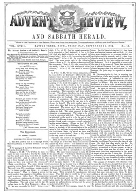 Advent Review, and Sabbath Herald | September 24, 1861