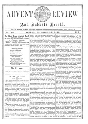 Advent Review, and Sabbath Herald | March 16, 1869