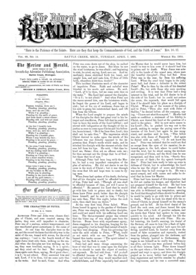 Advent Review and Sabbath Herald | April 7, 1891