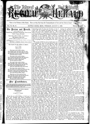 Advent Review and Sabbath Herald | August 1, 1893
