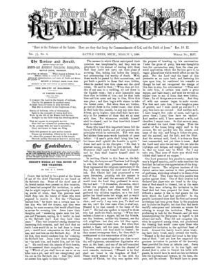 Advent Review and Sabbath Herald | March 3, 1896