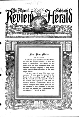 Advent Review and Sabbath Herald | January 1, 1920