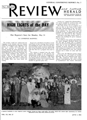 Advent Review and Sabbath Herald | June 1, 1954