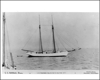 Missionary ship Pitcairn in Oakland harbor