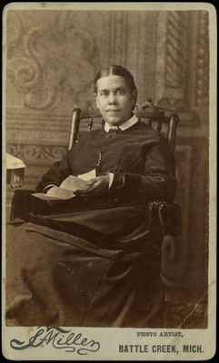 Closeup of Miller portrait of Ellen G. White