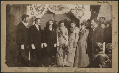 George and Myrtle Wells and their wedding party