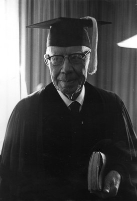 Harry W. Miller in academic regalia