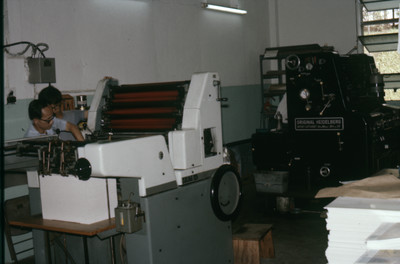 Press machines, including a Solna 125 and Original Heidelberg