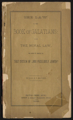 The law in the book of Galatians: is it the moral law, or does it refer to that system of laws peculiarly Jewish?