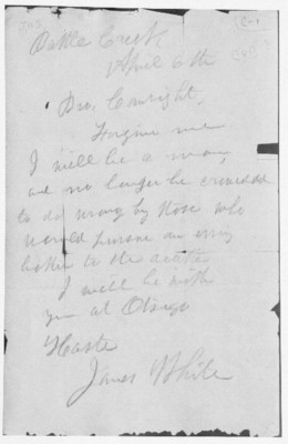 James White to Dudley Canright, Apr. 6, 1881
