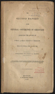 The Second Report of the General Conference of Christians Expecting the Advent of the Lord Jesus Christ