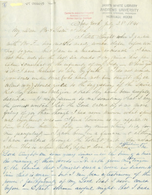 Cornelia La Tourette to Charles and Zerviah Fitch - Jul. 28, 1841